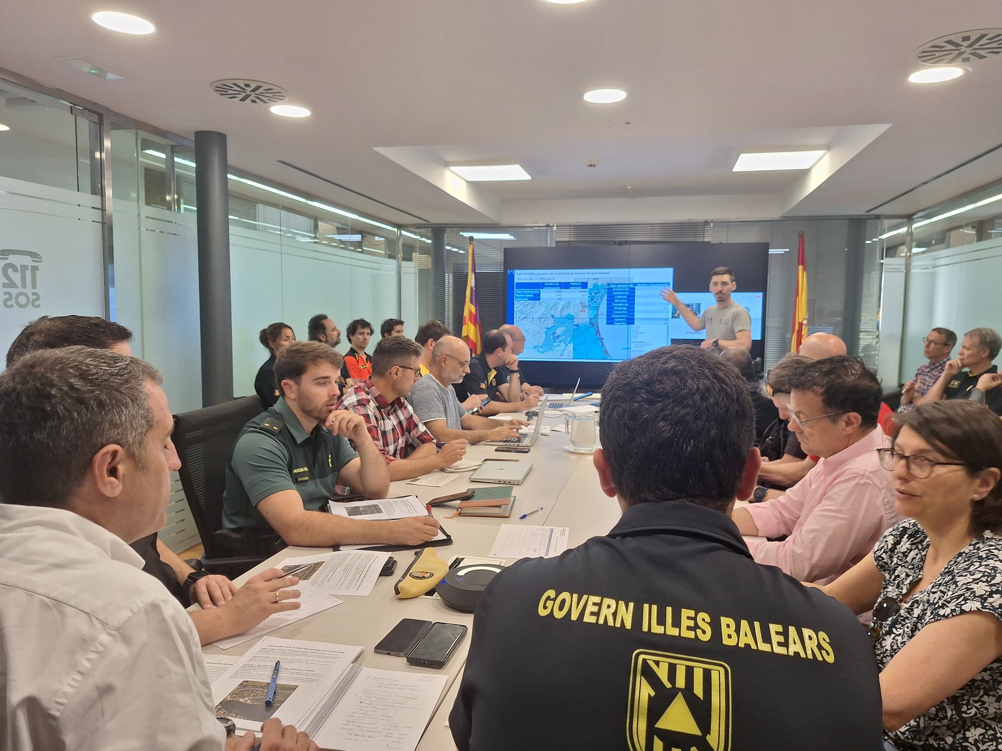 Simulacre dels cossos de seguretat de les Illes Balears i la UME.