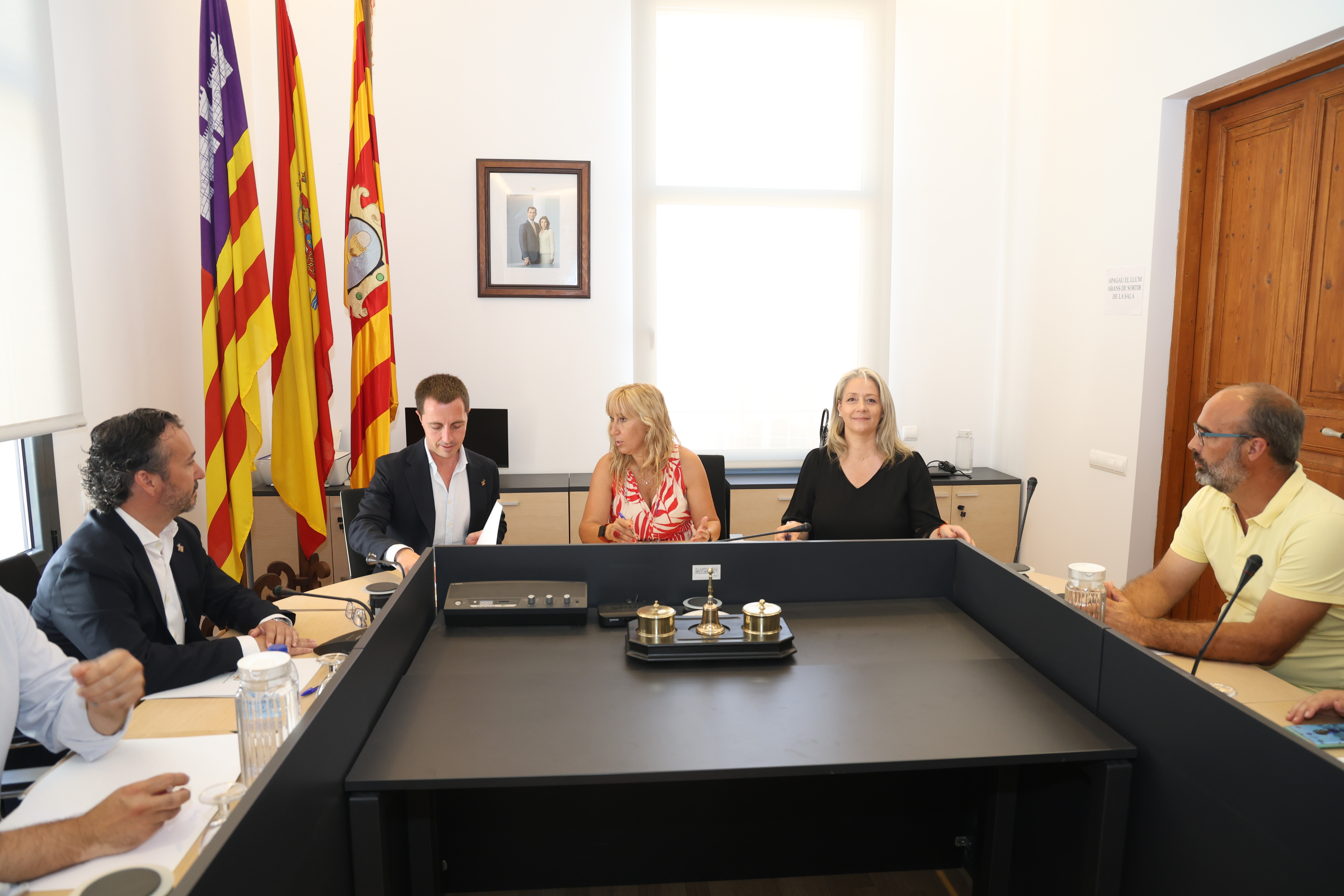 Reunió a l’Ajuntament de Felanitx.