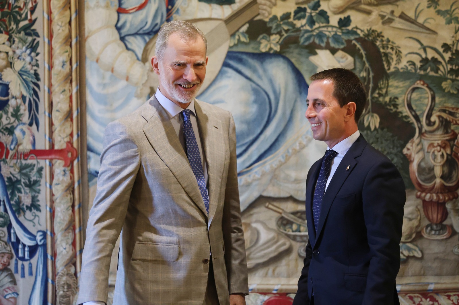 Audiència del rei Felip VI amb el president del Consell de Mallorca, Llorenç Galmés.