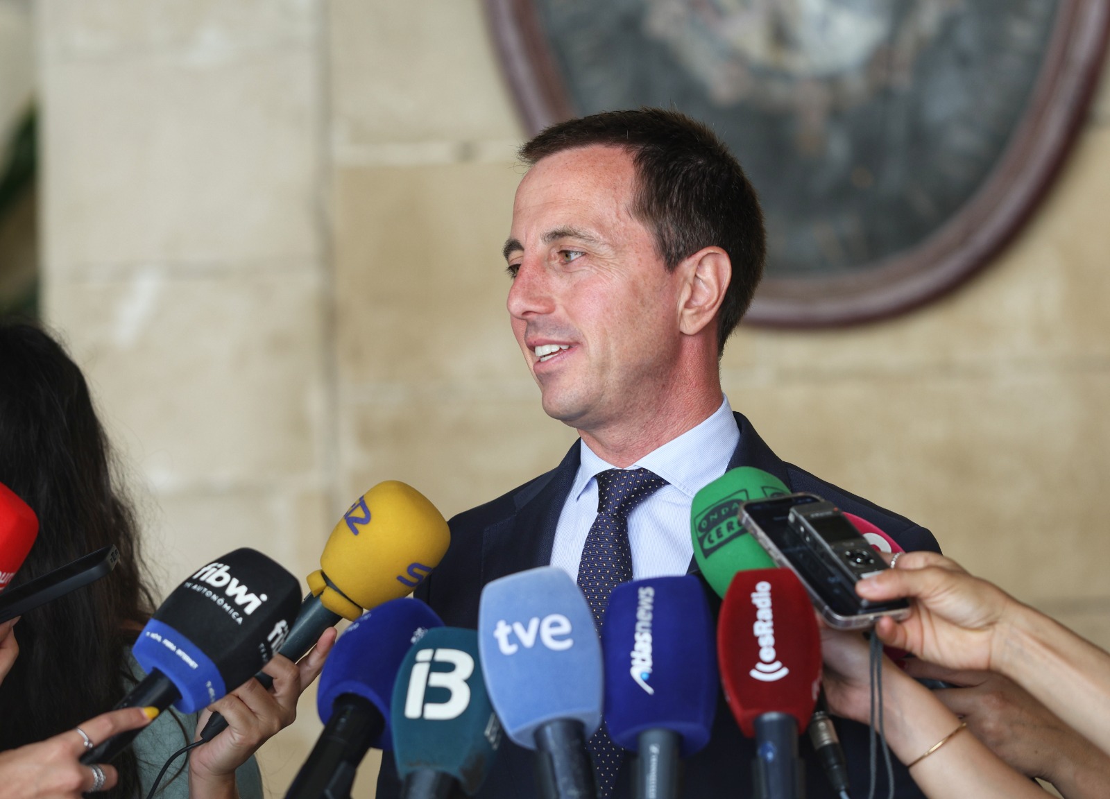 Audiència del rei Felip VI amb el president del Consell de Mallorca, Llorenç Galmés.