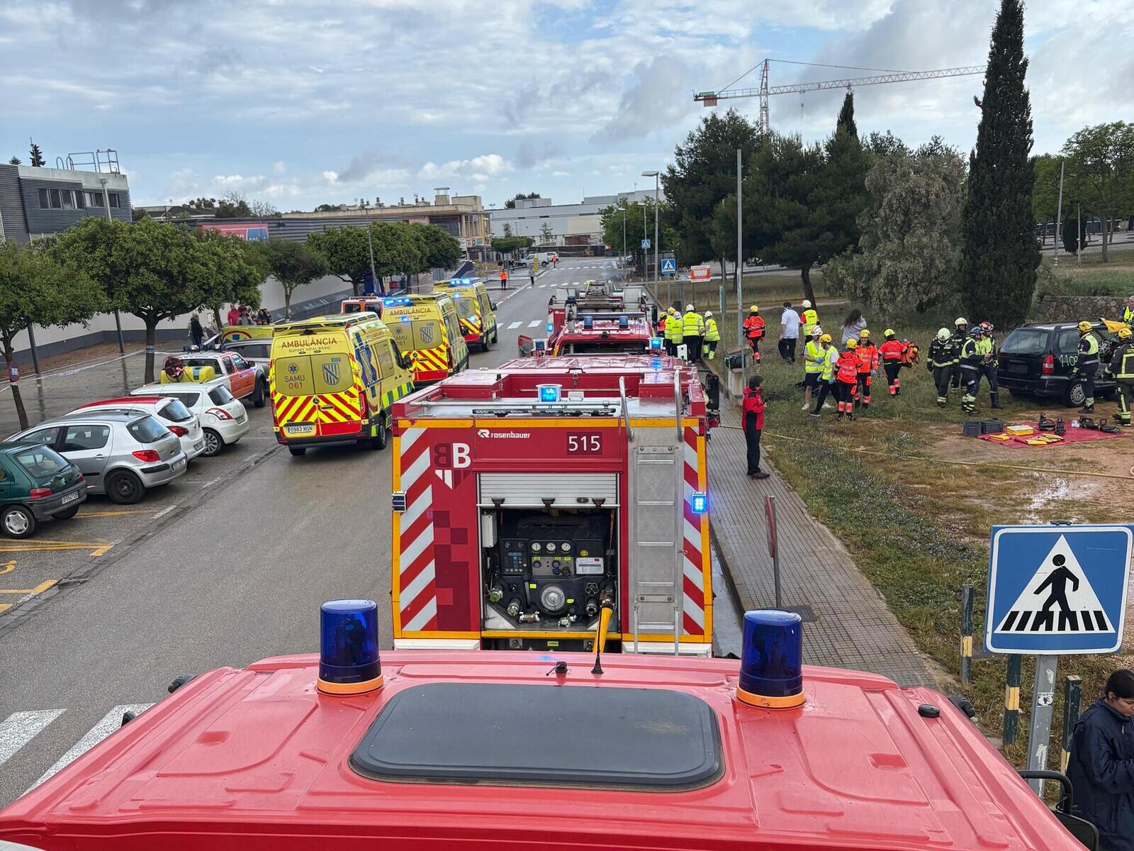 Simulacre en el que van participar els Bombers de Mallorca.