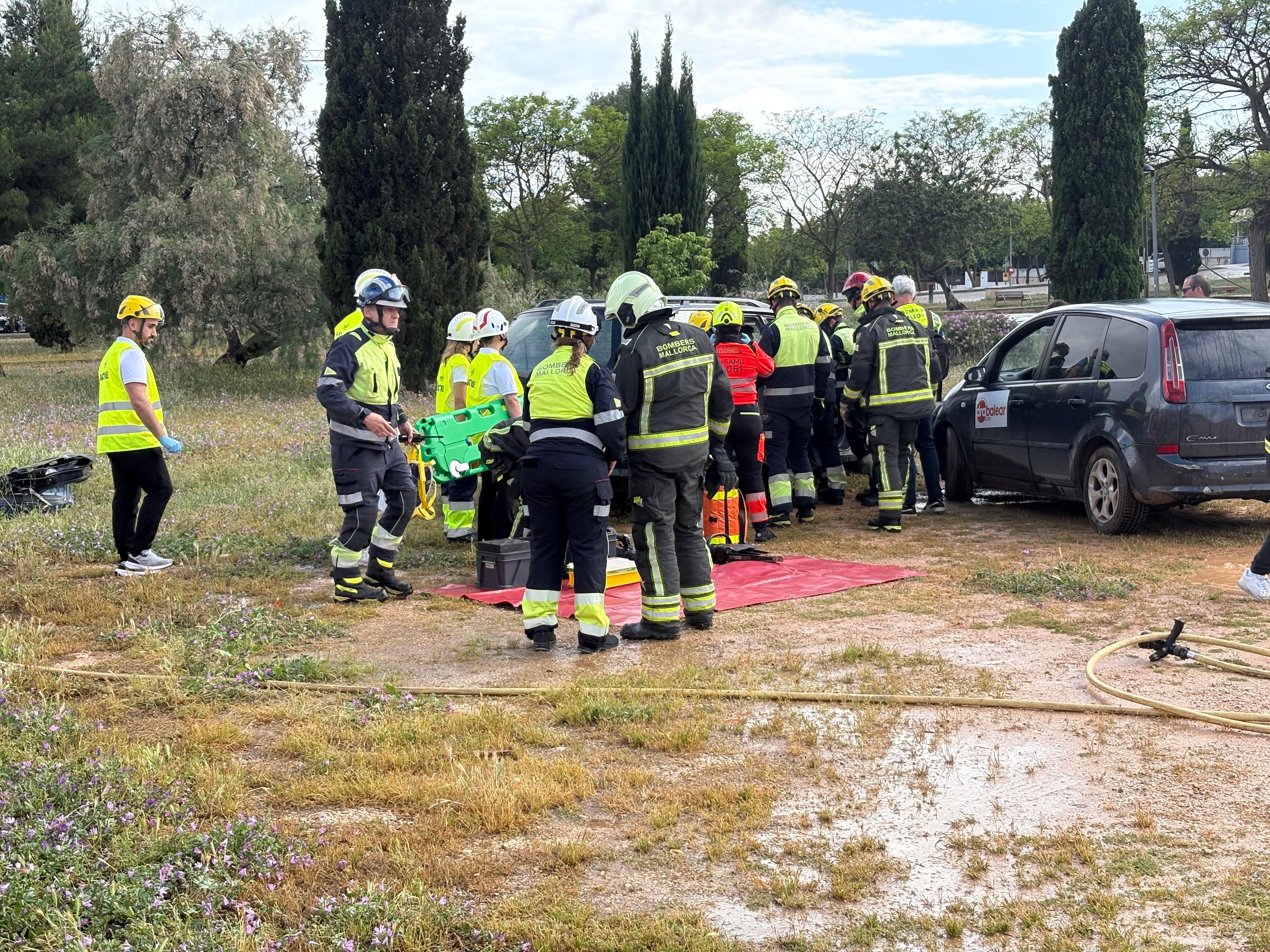 Simulacre en el que van participar els Bombers de Mallorca.