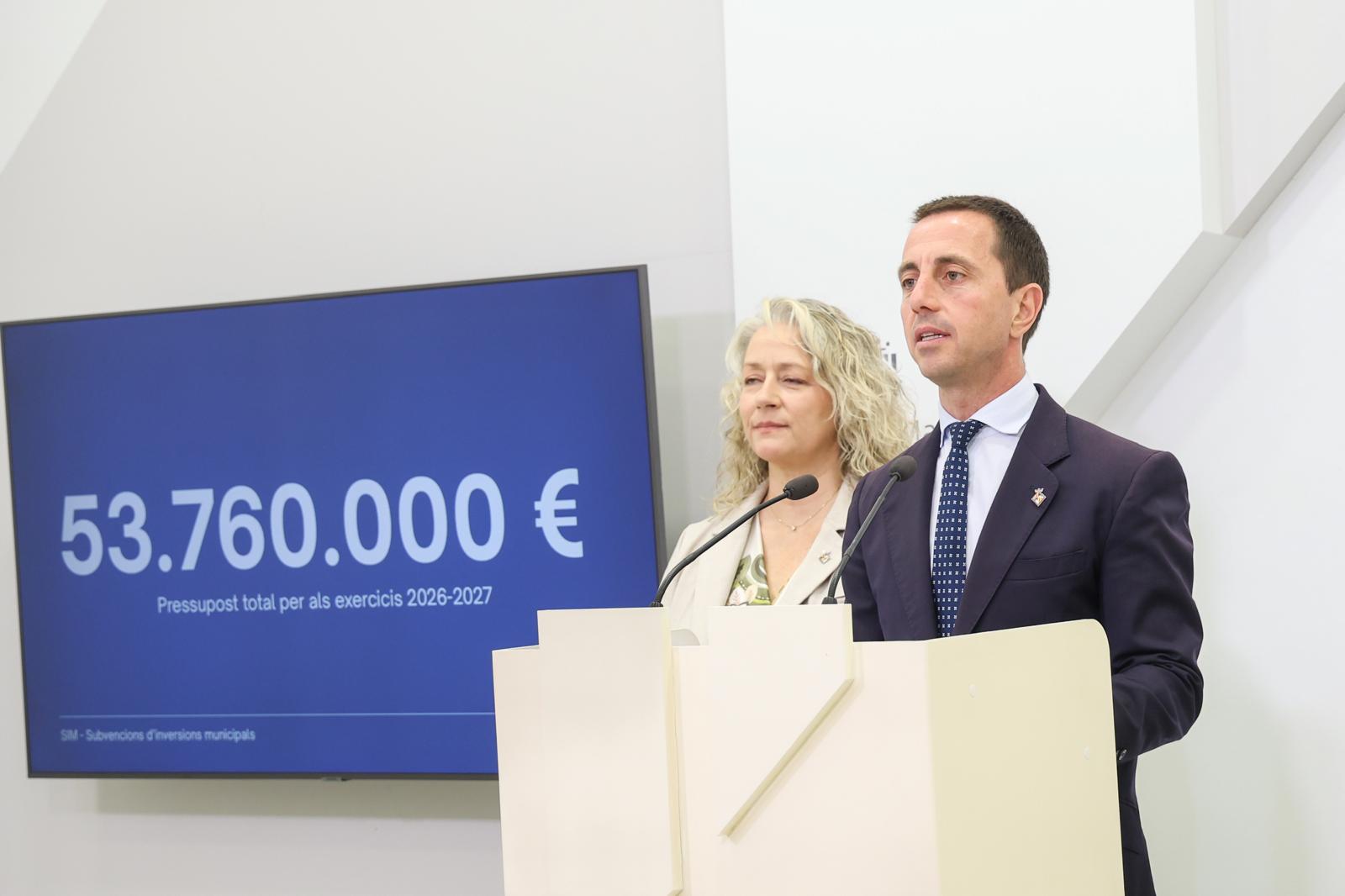 El president del Consell de Mallorca, Llorenç Galmés, durant la presentació del pla de subvencions d’inversions municipals.