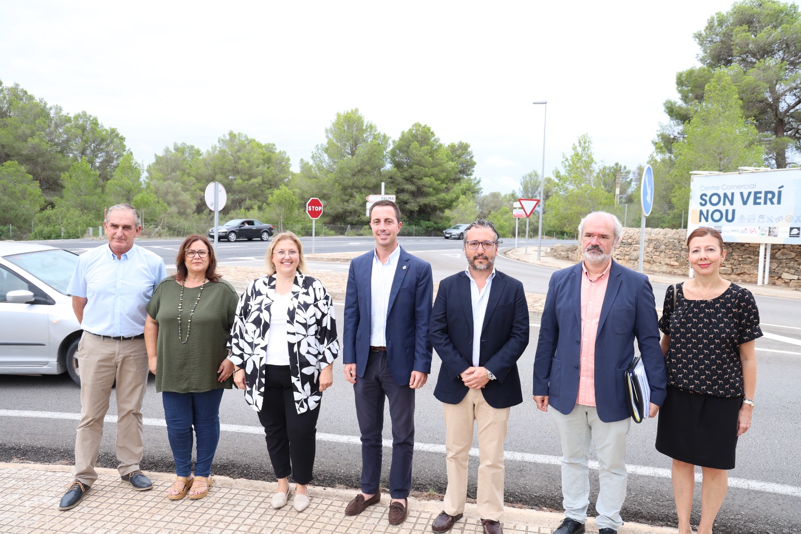 El presidente Galmés, el consejero Fernando Rubio y la alcaldesa de Llucmajor han presentado el nuevo vial