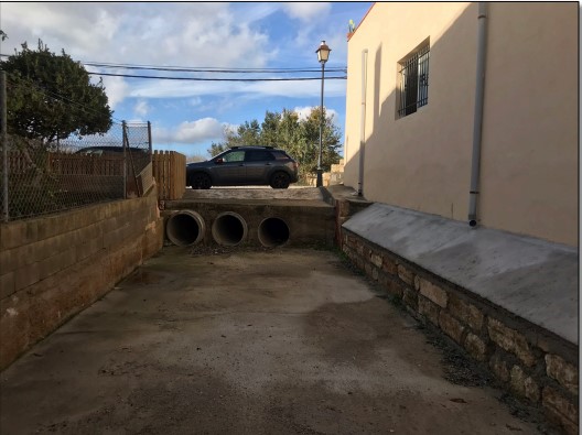 Via antigua del Xaragall de Son Manxo, antes de realizar las obras de mejora, que sufria problemas de desbordamientos.