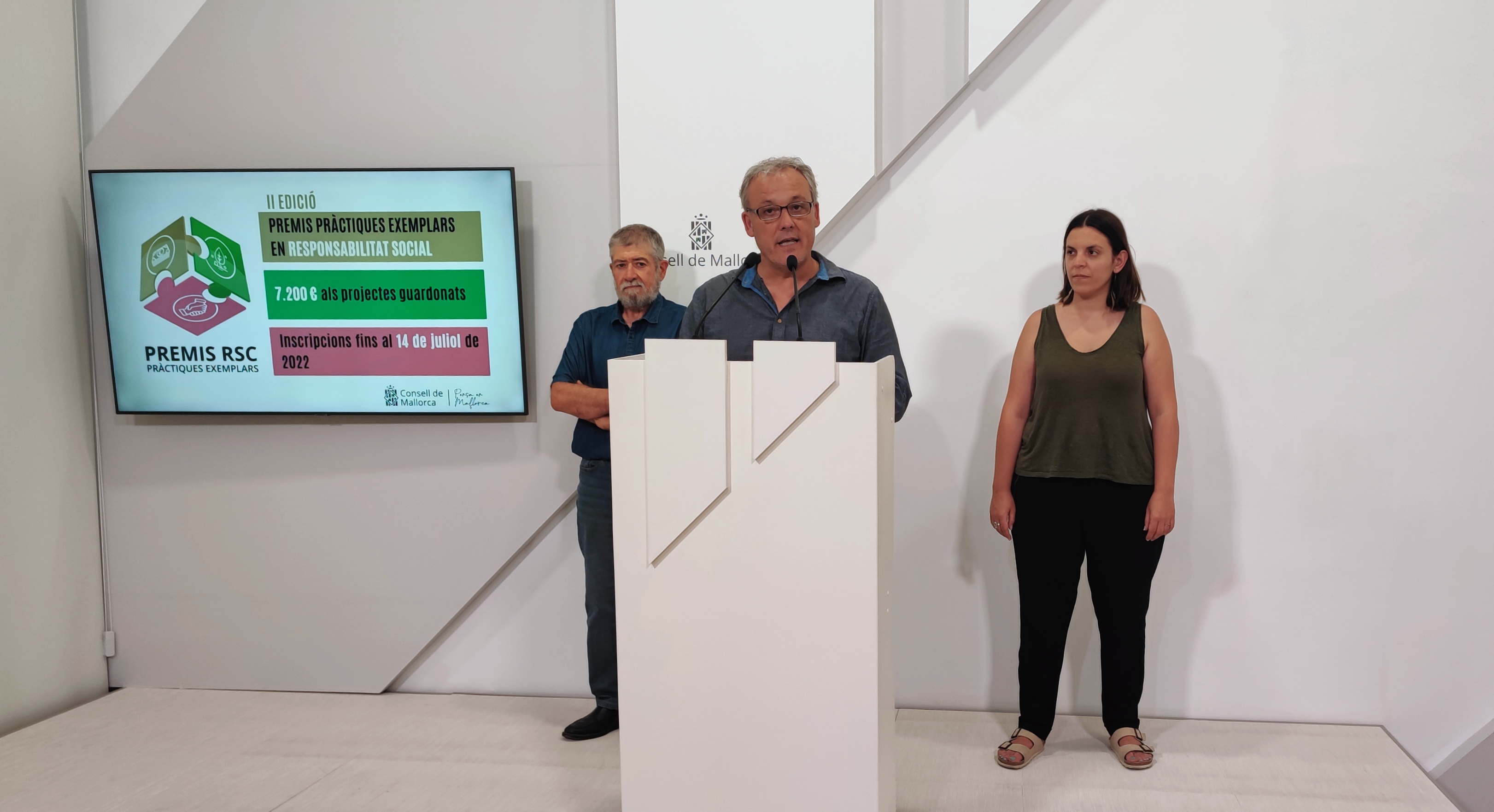 El conseller Jaume Alzamora durant la presentació dels Premis de Responsabilitat Social