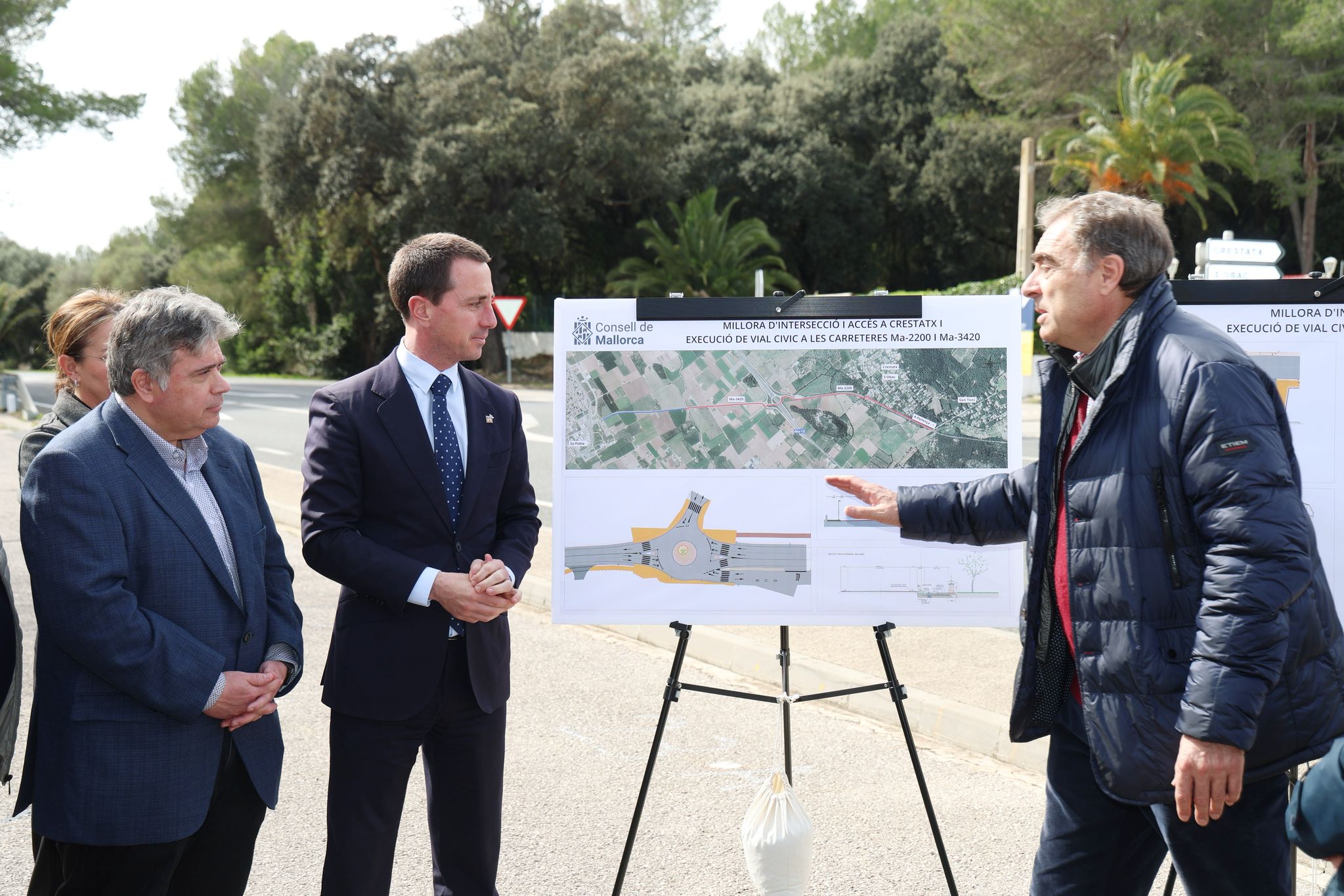 El president Llorenç Galmés a la presentació del projecte que connecta Crestatx i Sa Pobla.