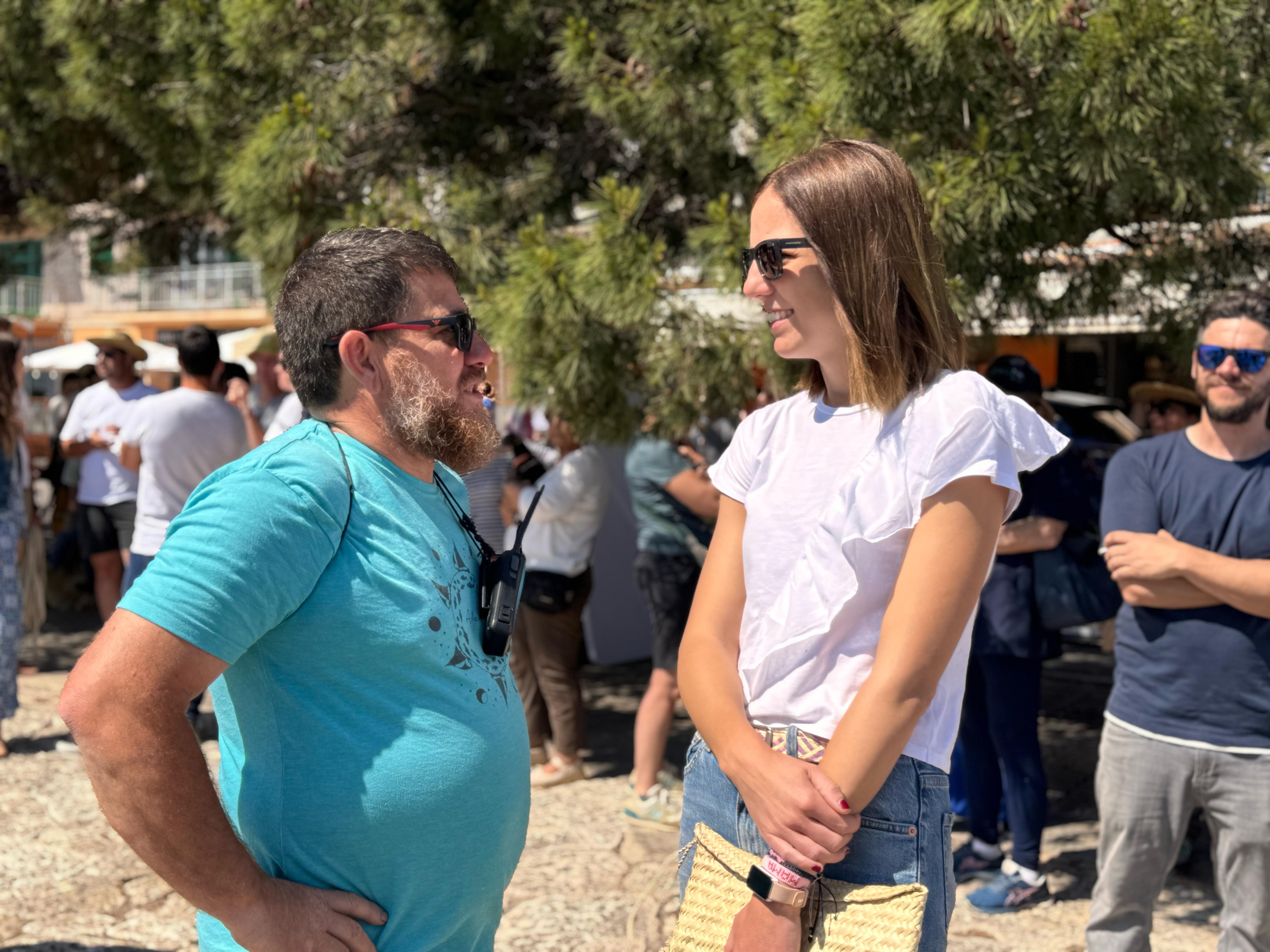 Imatge de la inauguració del I Festival d'Embarcacions Tradicionals de Portocolom a l'esplanada del moll de la Duana 
