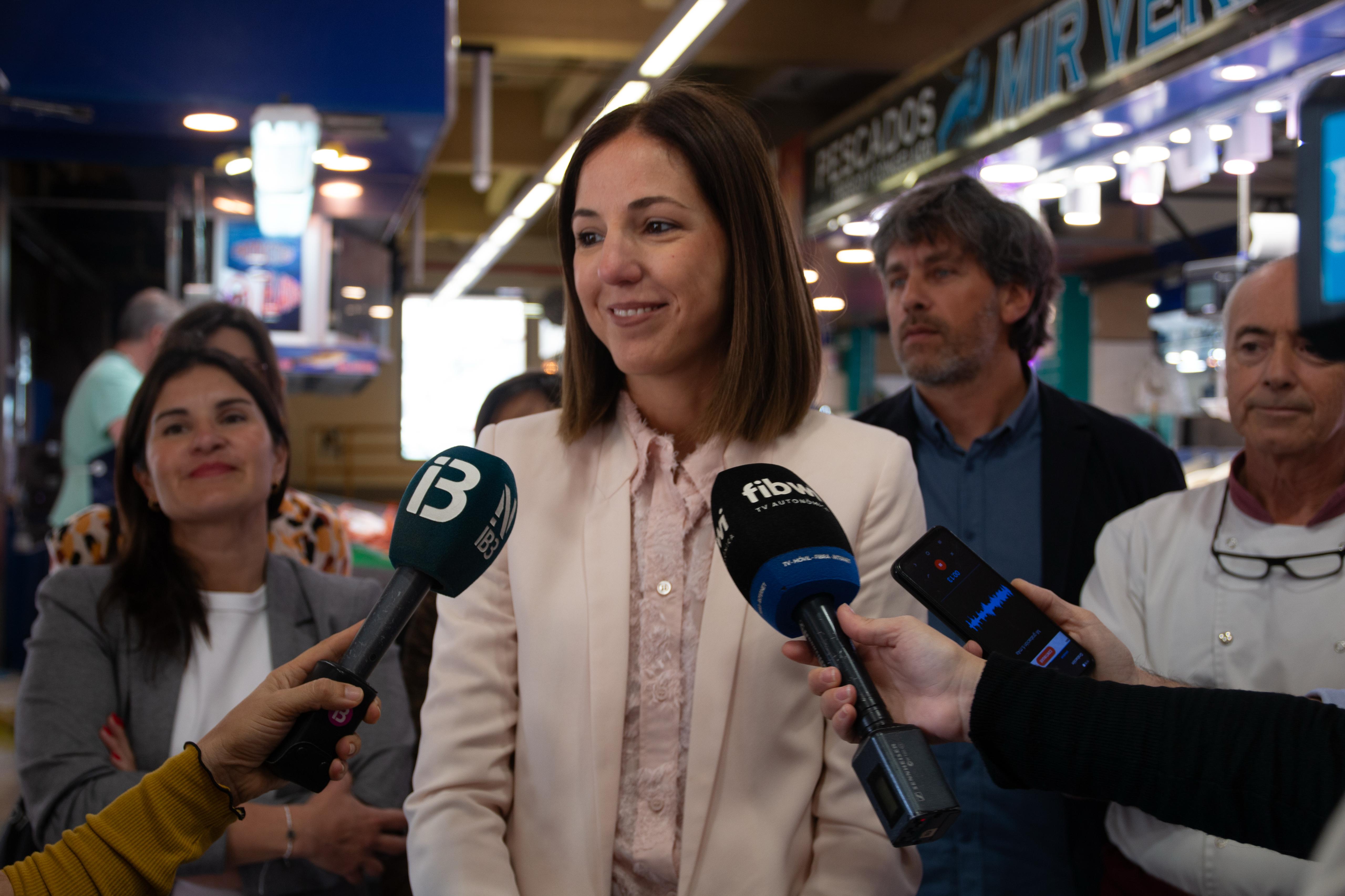 Imagen de la presentación de la campaña «Peixos i marisc de la mar balear» en el Mercat de l'Olivar
