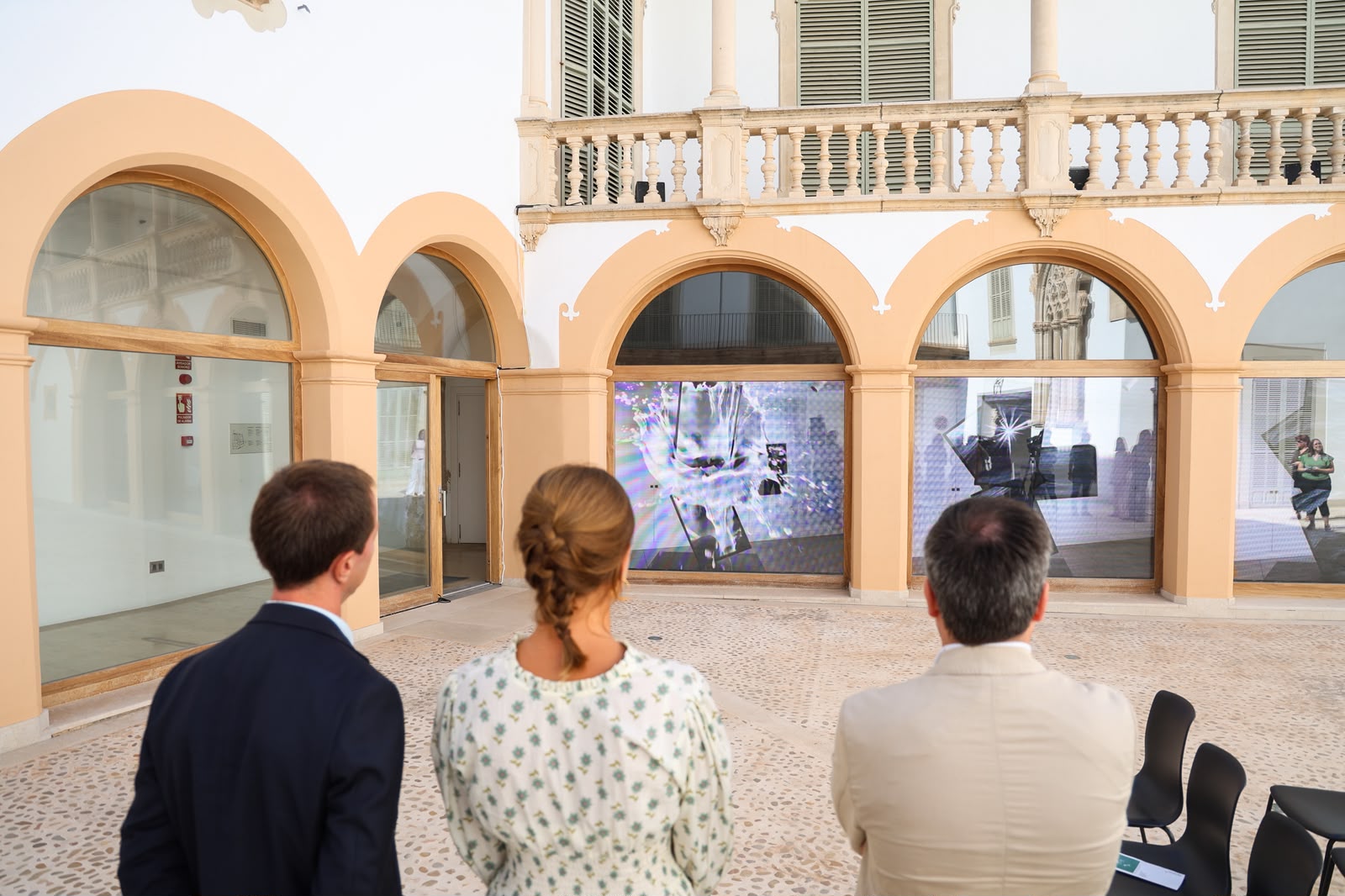 Presentación del proyecto de Fabrizio Plessi, «Digital Splash» en el Museu de Mallorca.