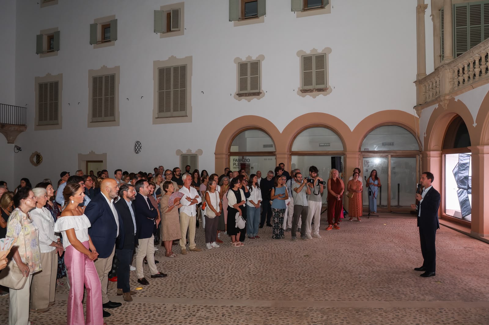 Inauguración de la exposición «Digital Splash», de Fabrizio Plessi en el Museo de Mallorca.