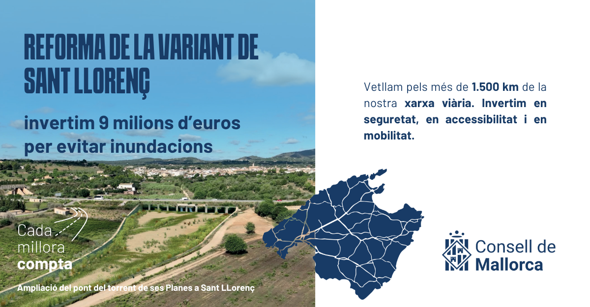 Ampliació del pont del torrent de ses Planes a Sant Llorenç