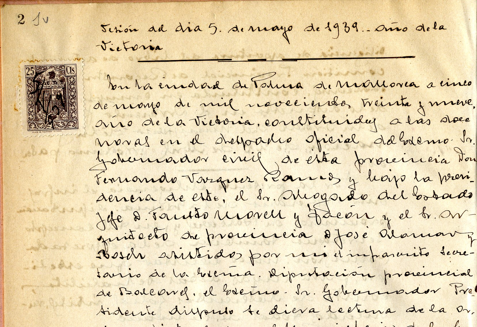 XII-728/2 Detalle del acta de constitución (1939)