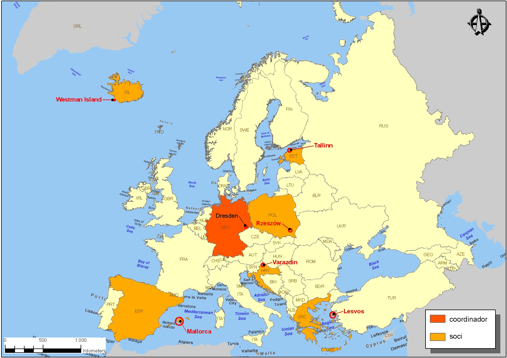 Mapa dels socis de Cultural Treasure Hunt